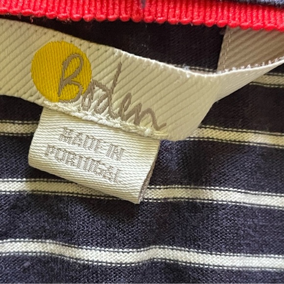 Boden Striped Sheath Midi Dress with V-Neck - Picture 9 of 10